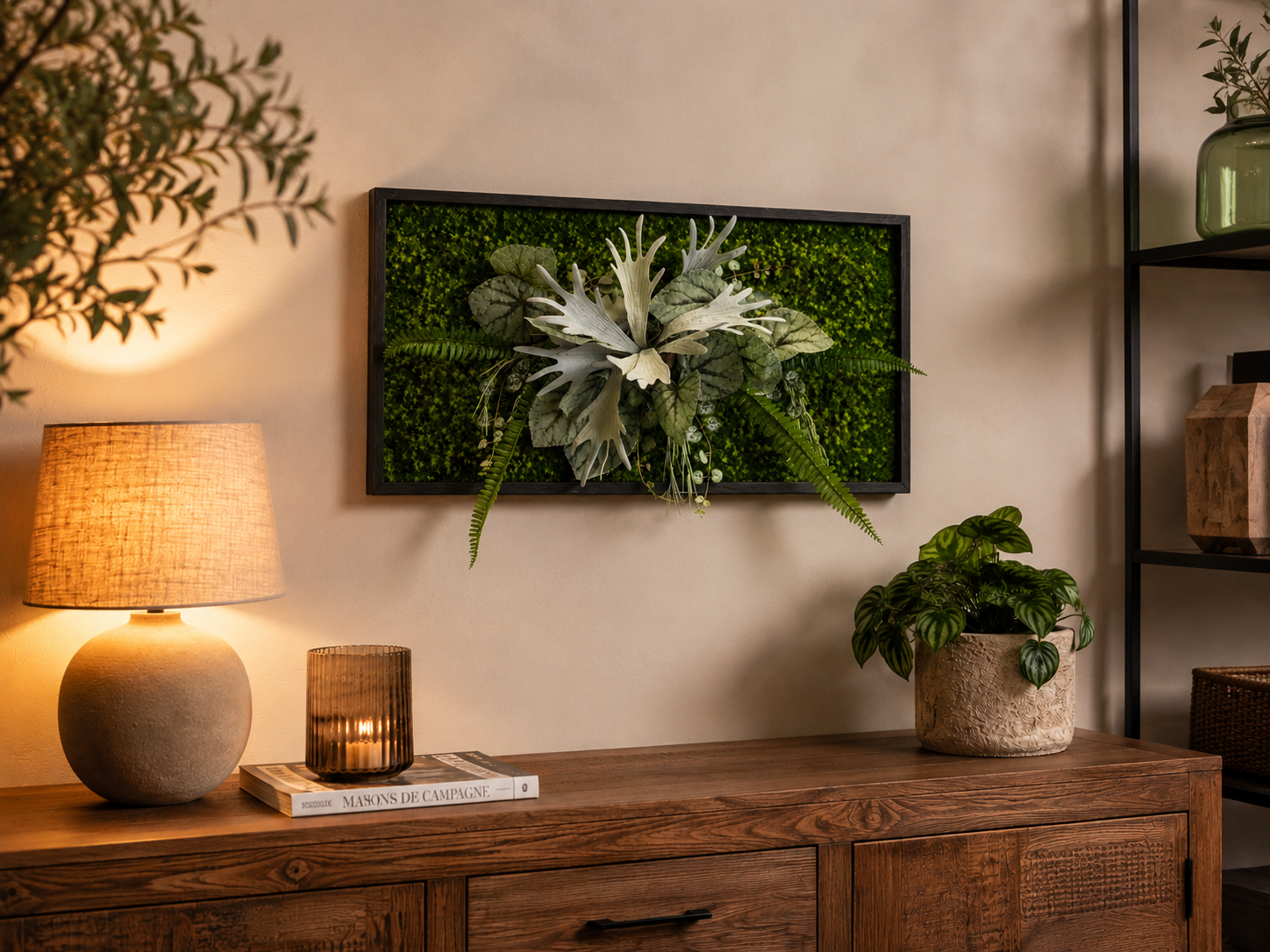 Tableau végétal Clématite 80x40cm