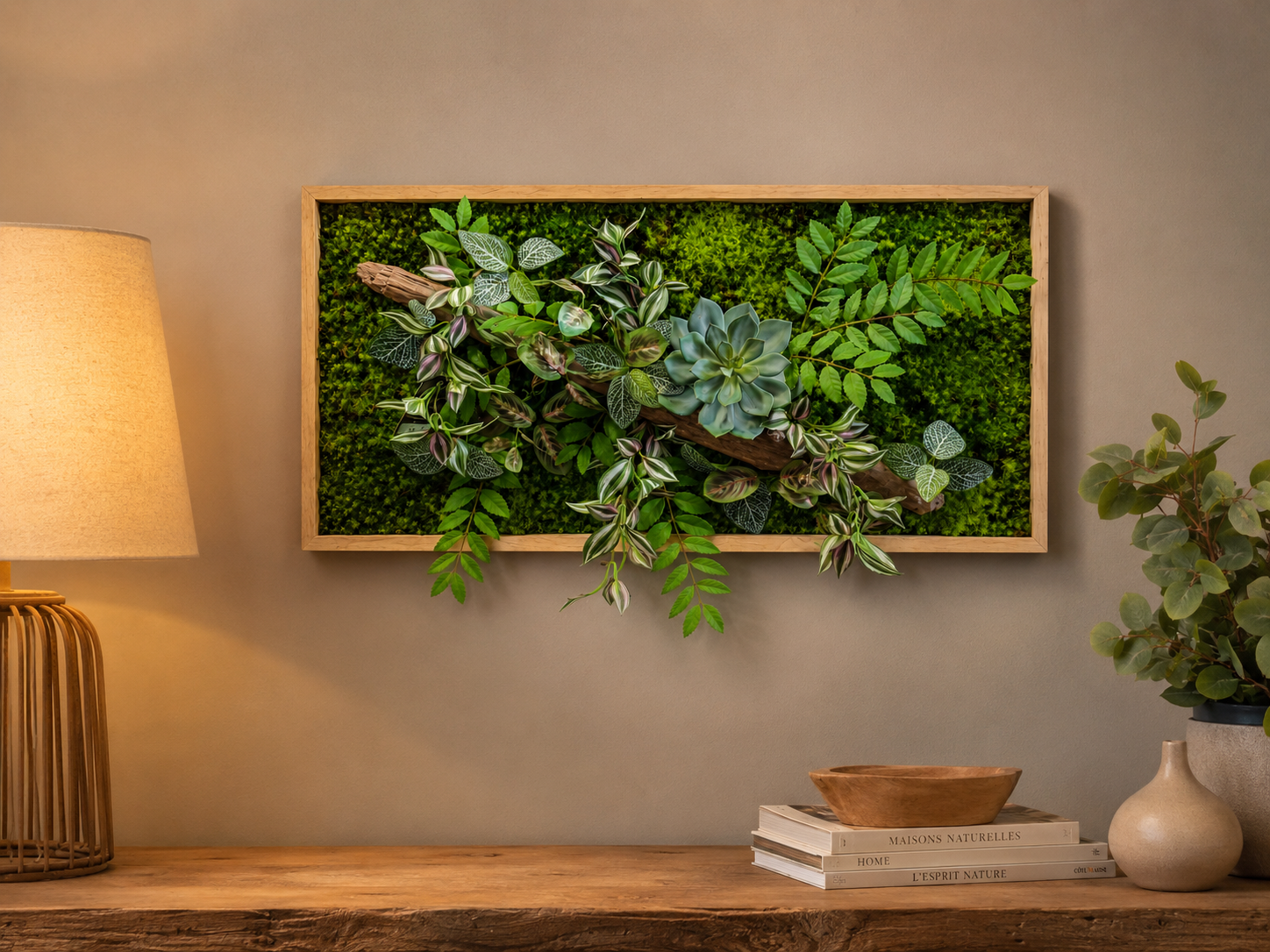 Tableau végétal Limonium 80x40cm