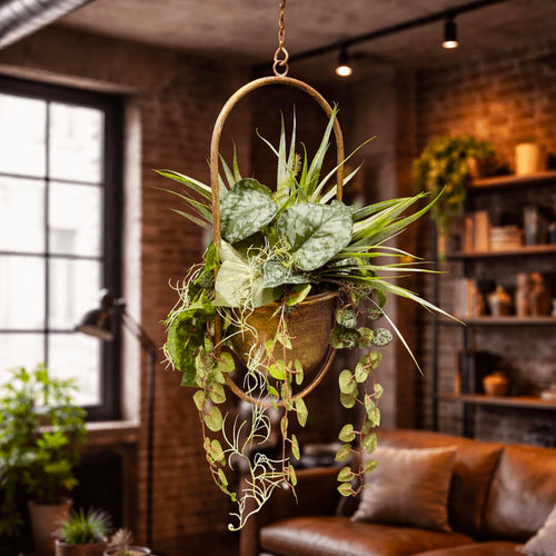 Suspension Végétale Philodendron 52x18cm