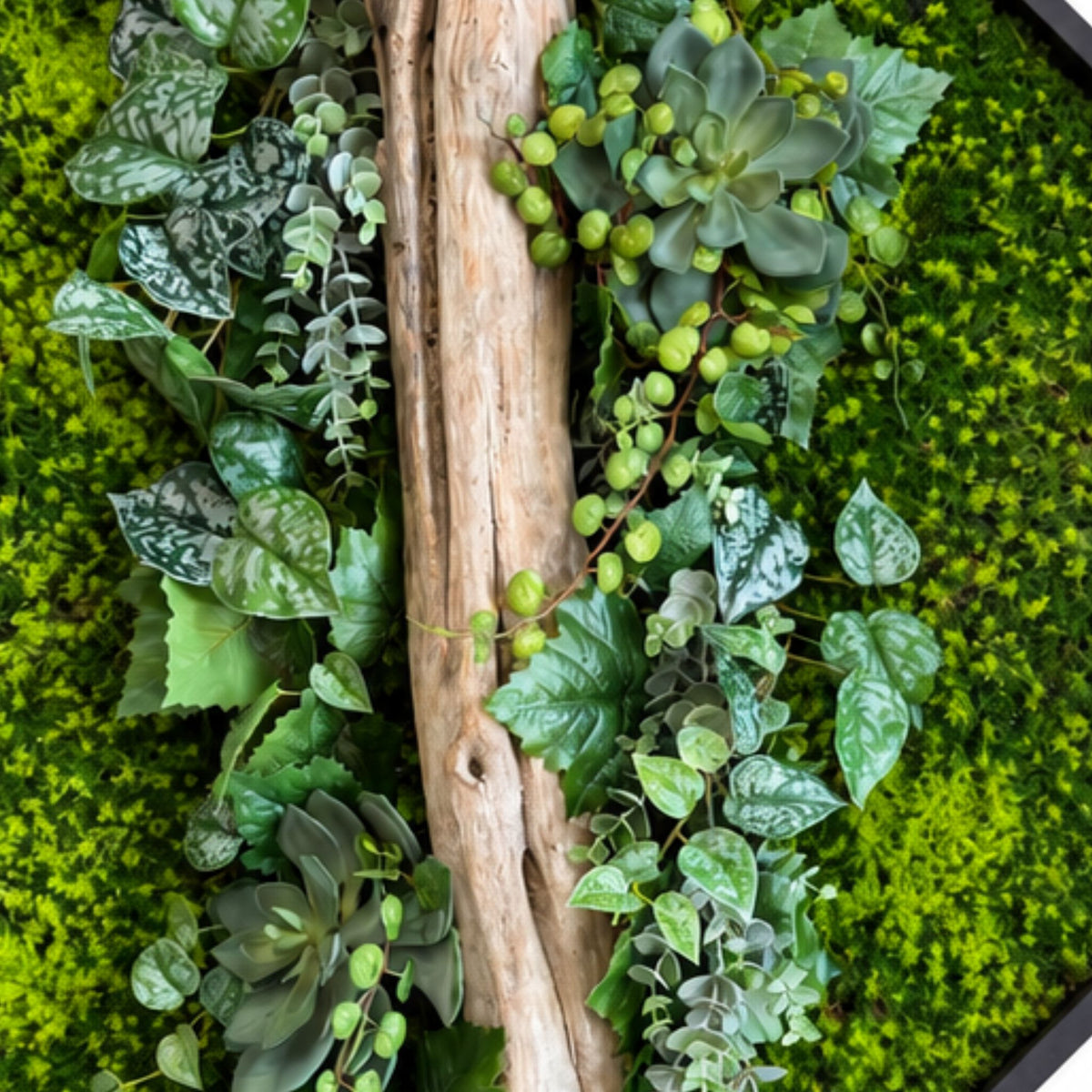Tableau végétal Bambou 70x70cm