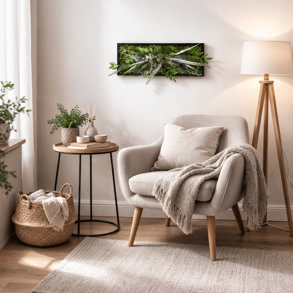Tableau végétal Bleuet 50x20cm