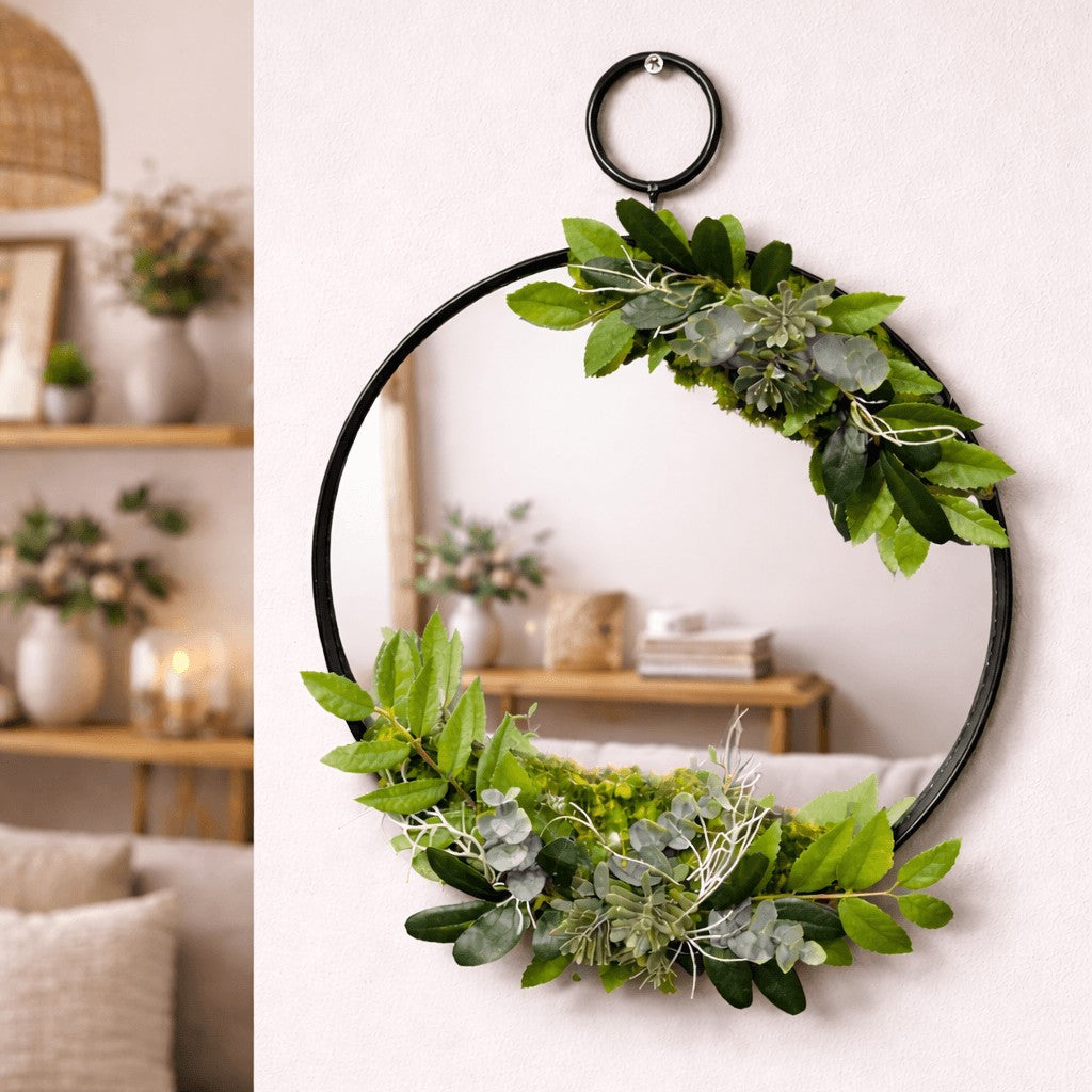 Miroir végétal Coton 31cm