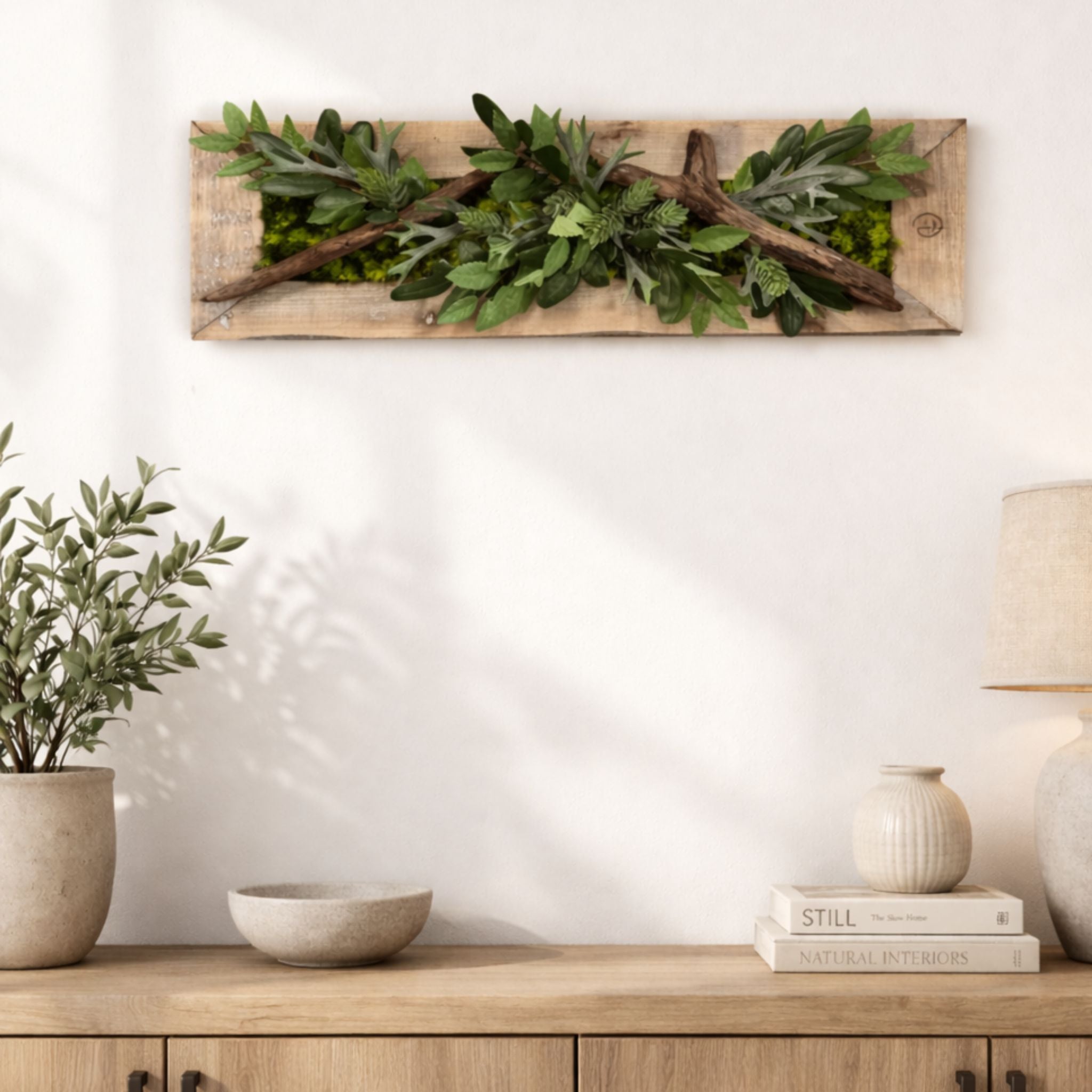 Tableau végétal Zamioculcas 53.3x17.5cm